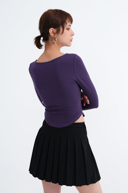 Purple_Bisiklet-Yaka-Basic-Bluz-B1025-addax