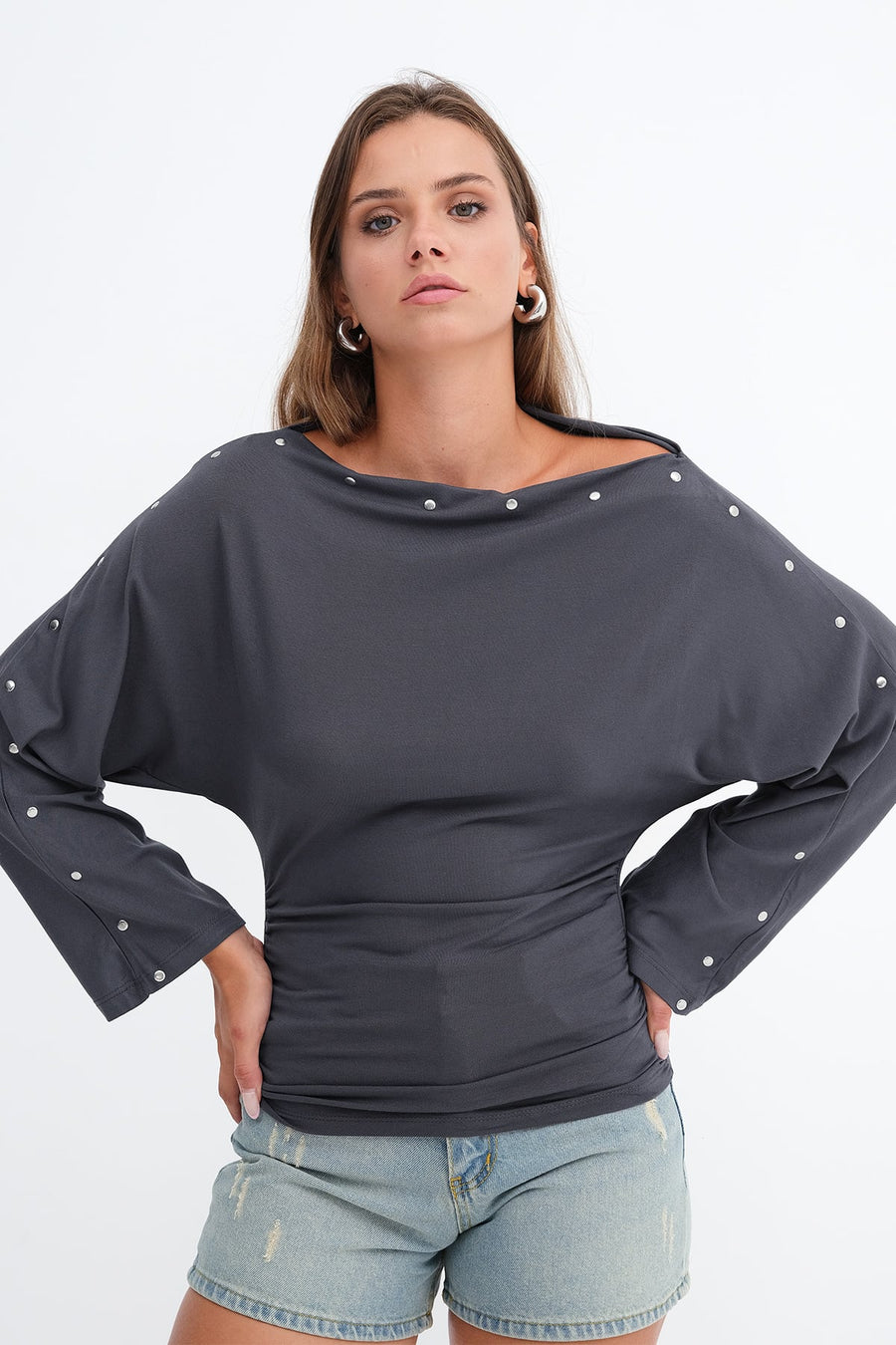 Charcoal_Stud-Detail-Long-Sleeve-Blouse-addax