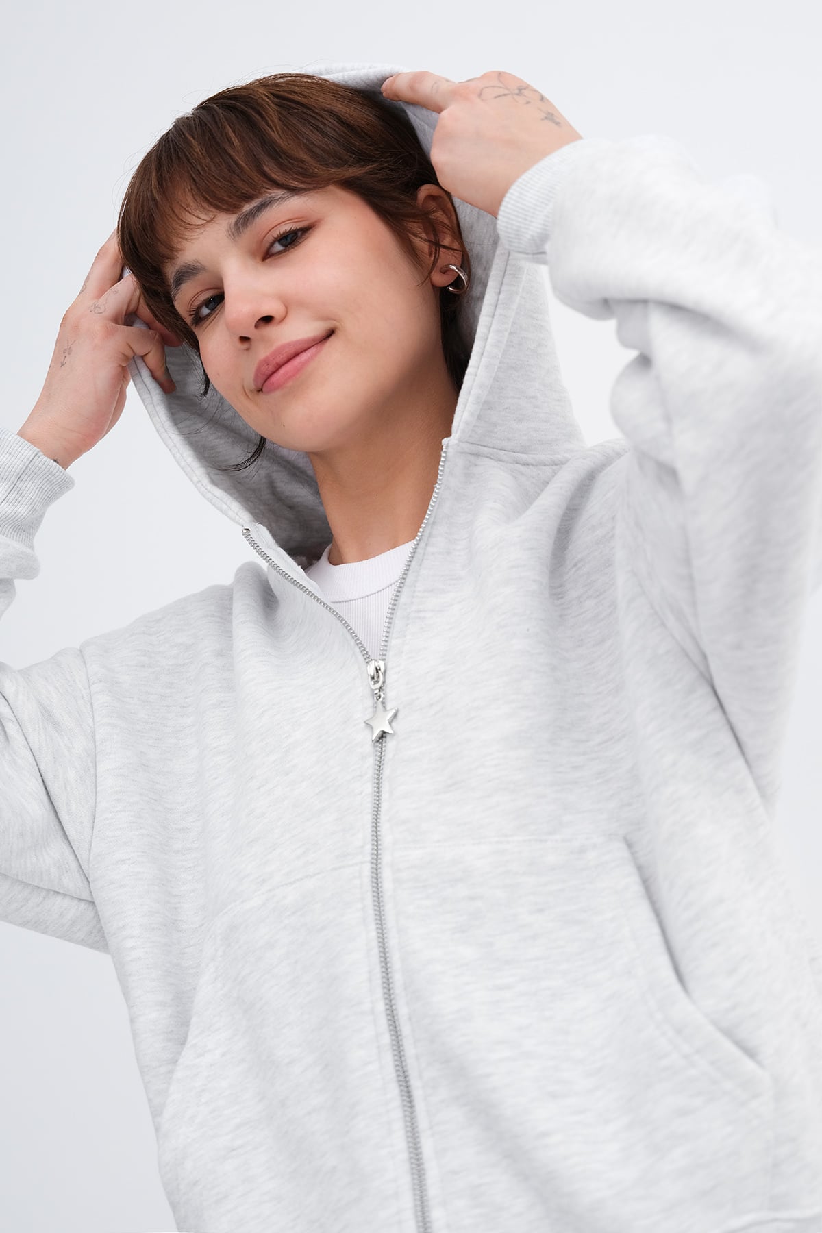 Snow-Melange_Brushed-Fleece-Zip-Up-Sweatshirt-addax