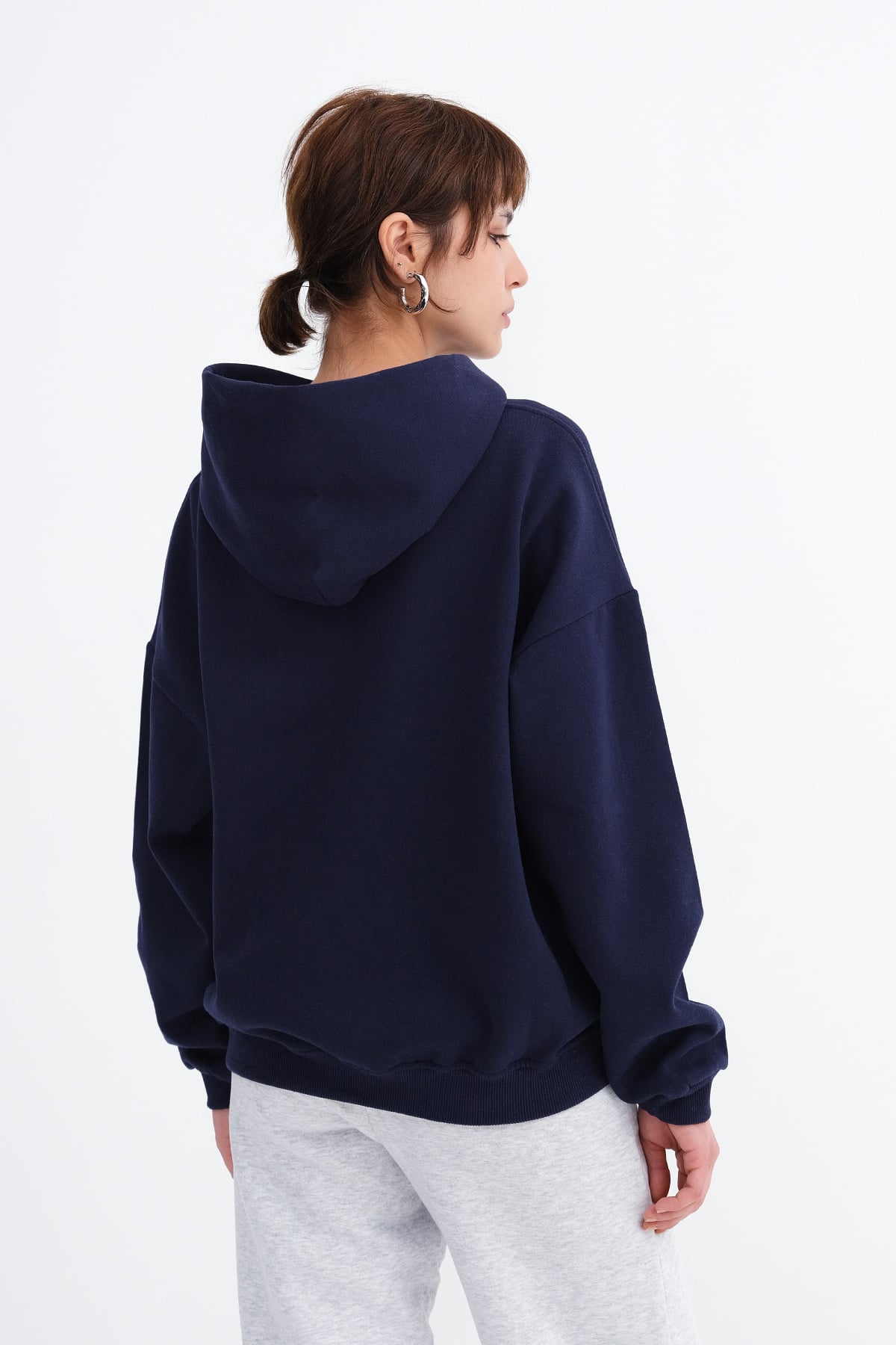 Dark-Night-Blue_Hooded-Brushed-Sweatshirt-addax