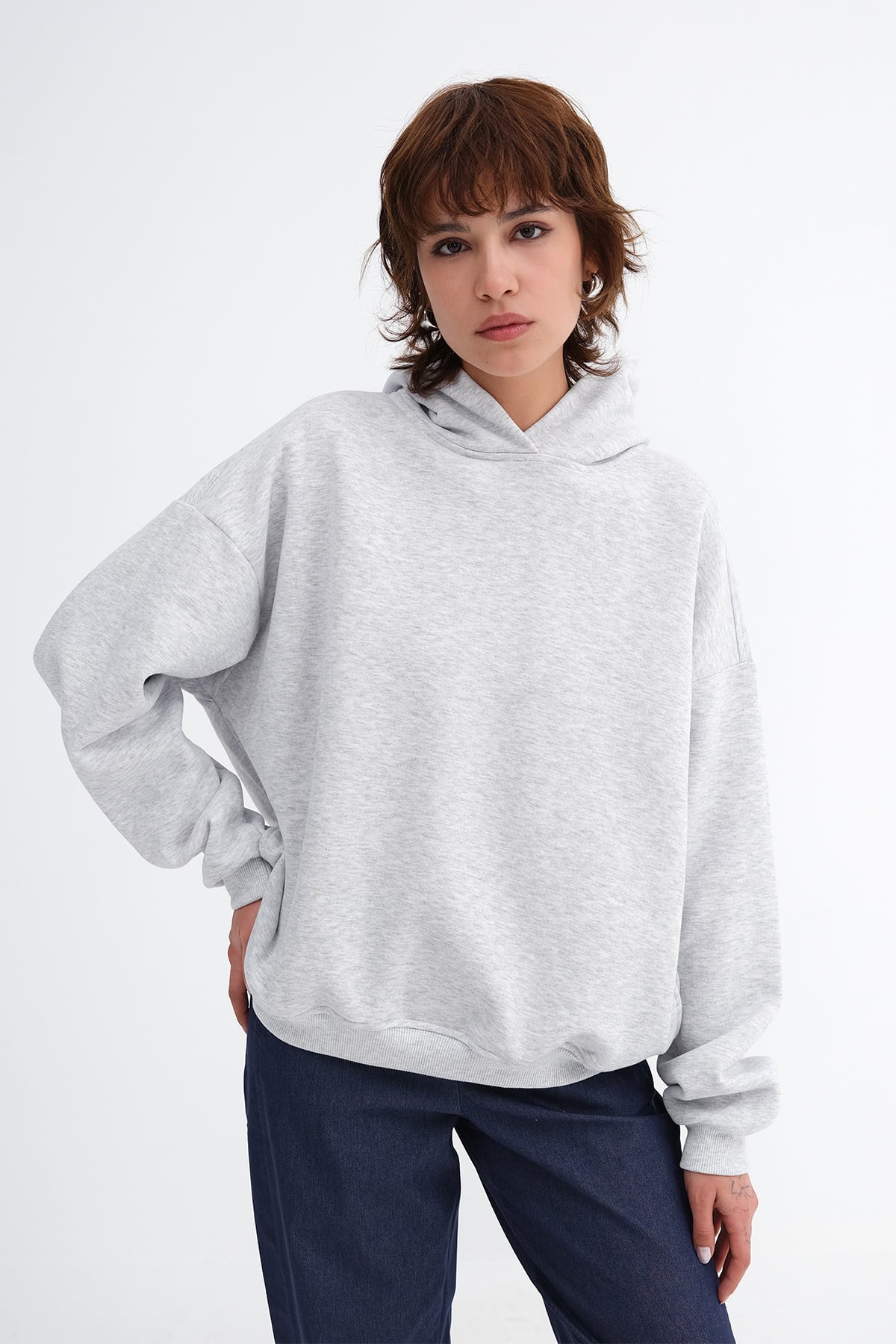 Snow-Melange_Hooded-Brushed-Sweatshirt-addax
