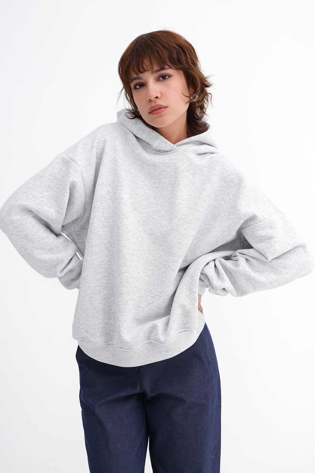 Snow-Melange_Hooded-Brushed-Sweatshirt-addax
