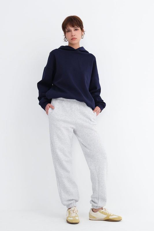 Snow-Melange_Elasticated-Cuff-Fleece-Joggers-addax