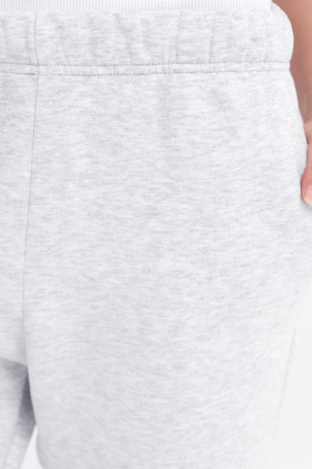 Snow-Melange_Elasticated-Cuff-Fleece-Joggers-addax
