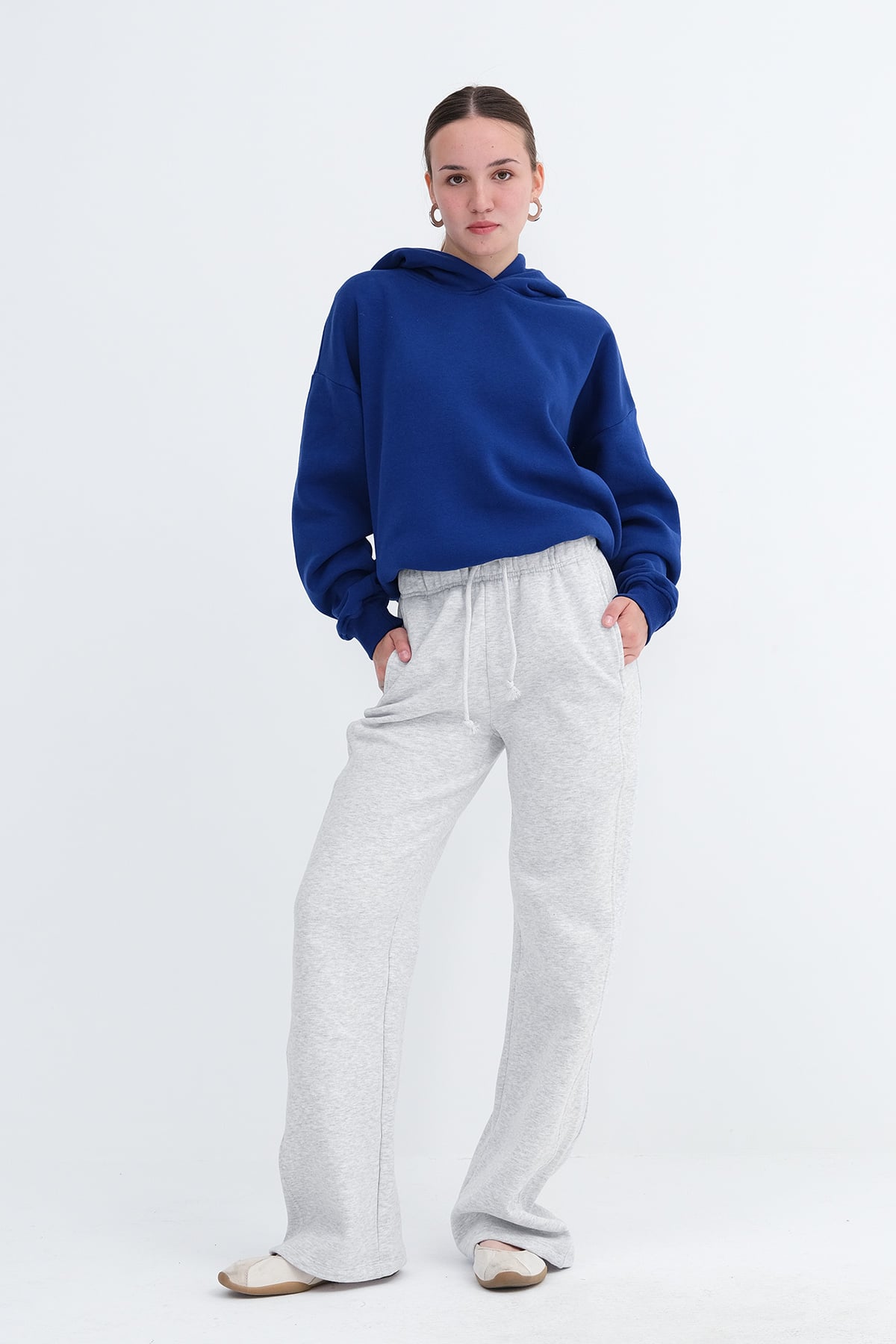 Snow-Melange_Elasticated-Waist-Fleece-Joggers-addax