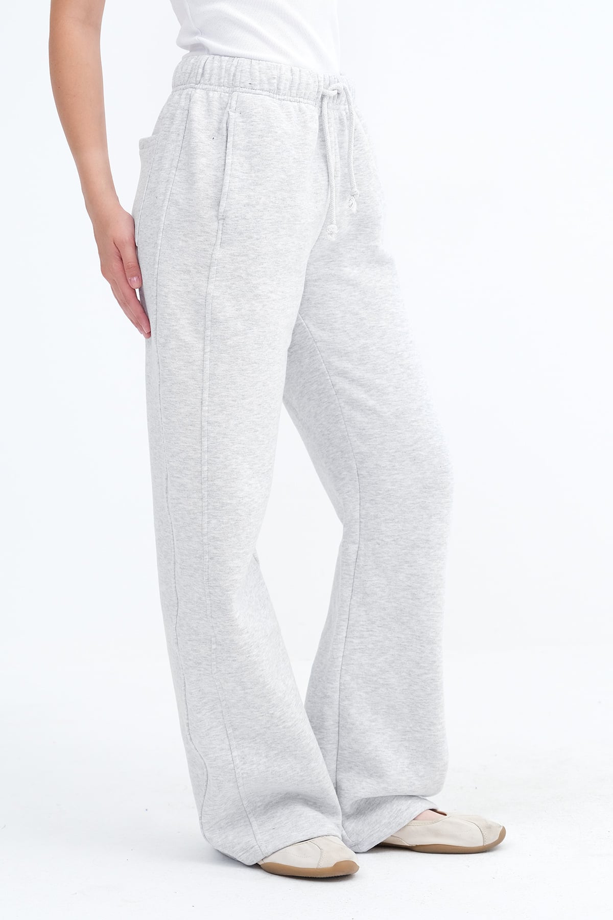 Snow-Melange_Elasticated-Waist-Fleece-Joggers-addax