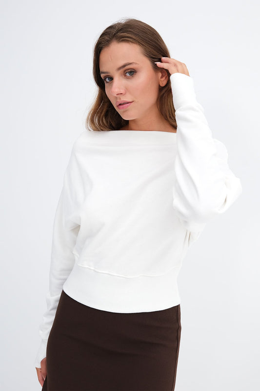 Ecru_Boat-Neck-Crop-Sweatshirt-addax