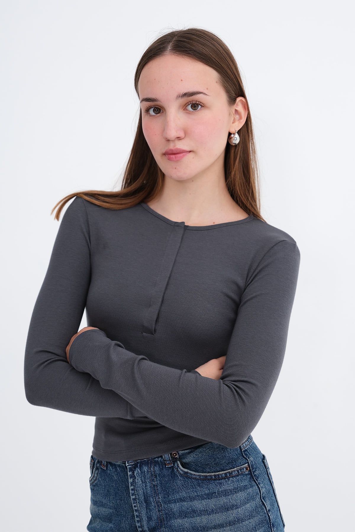 L.Charcoal_Long-Sleeve-Modal-Blouse-addax