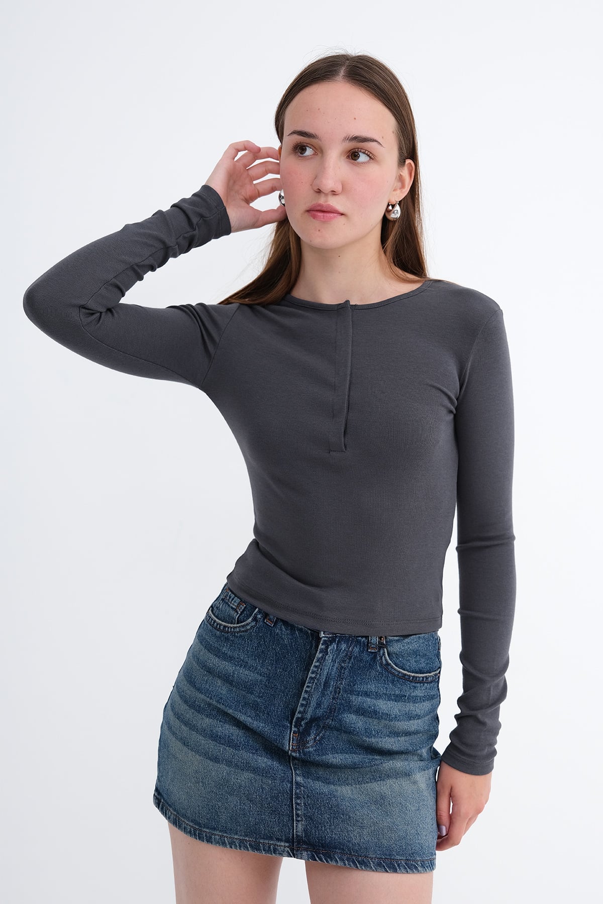 L.Charcoal_Long-Sleeve-Modal-Blouse-addax