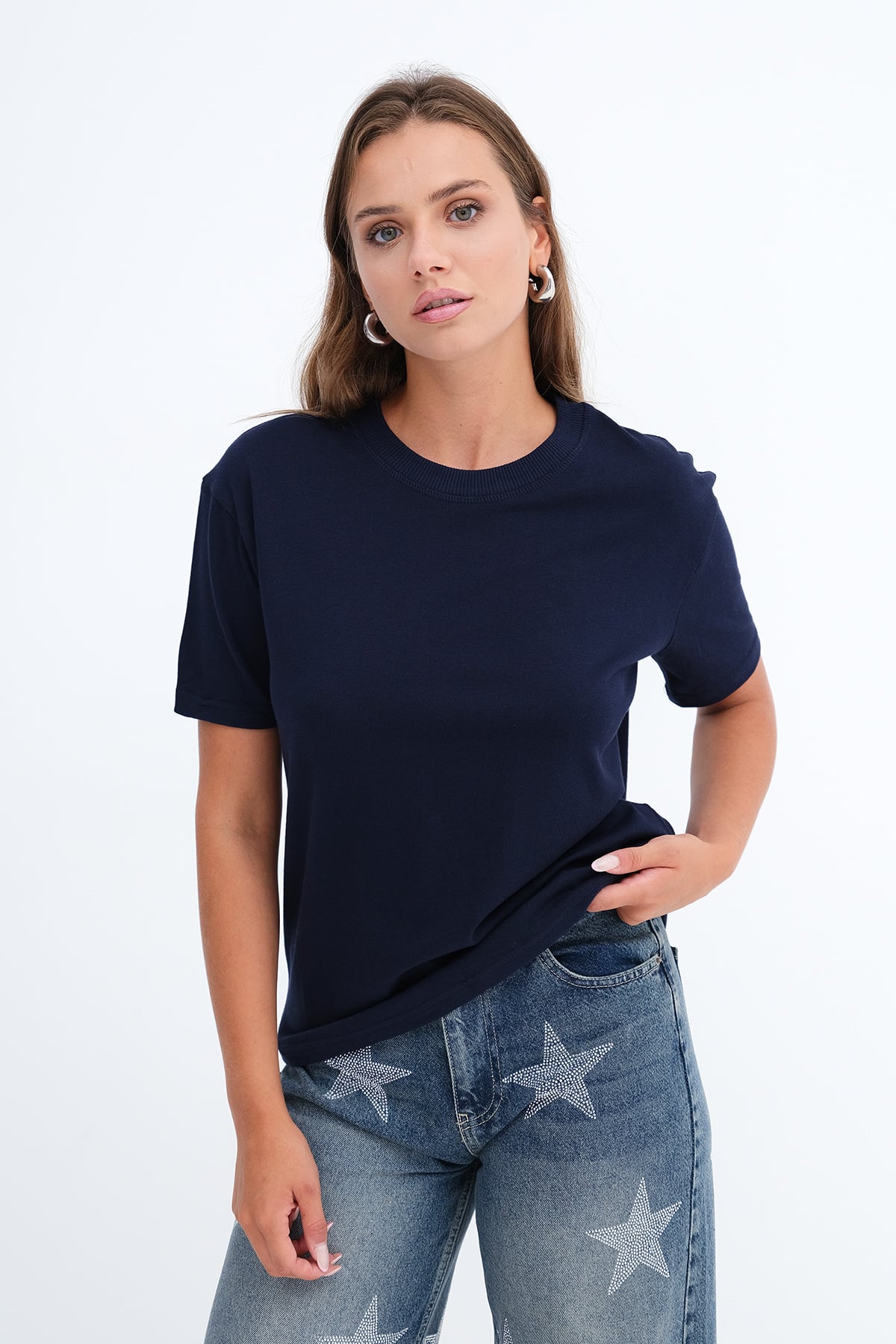 Dark-Night-Blue_Basic-T-shirt-P06047-addax