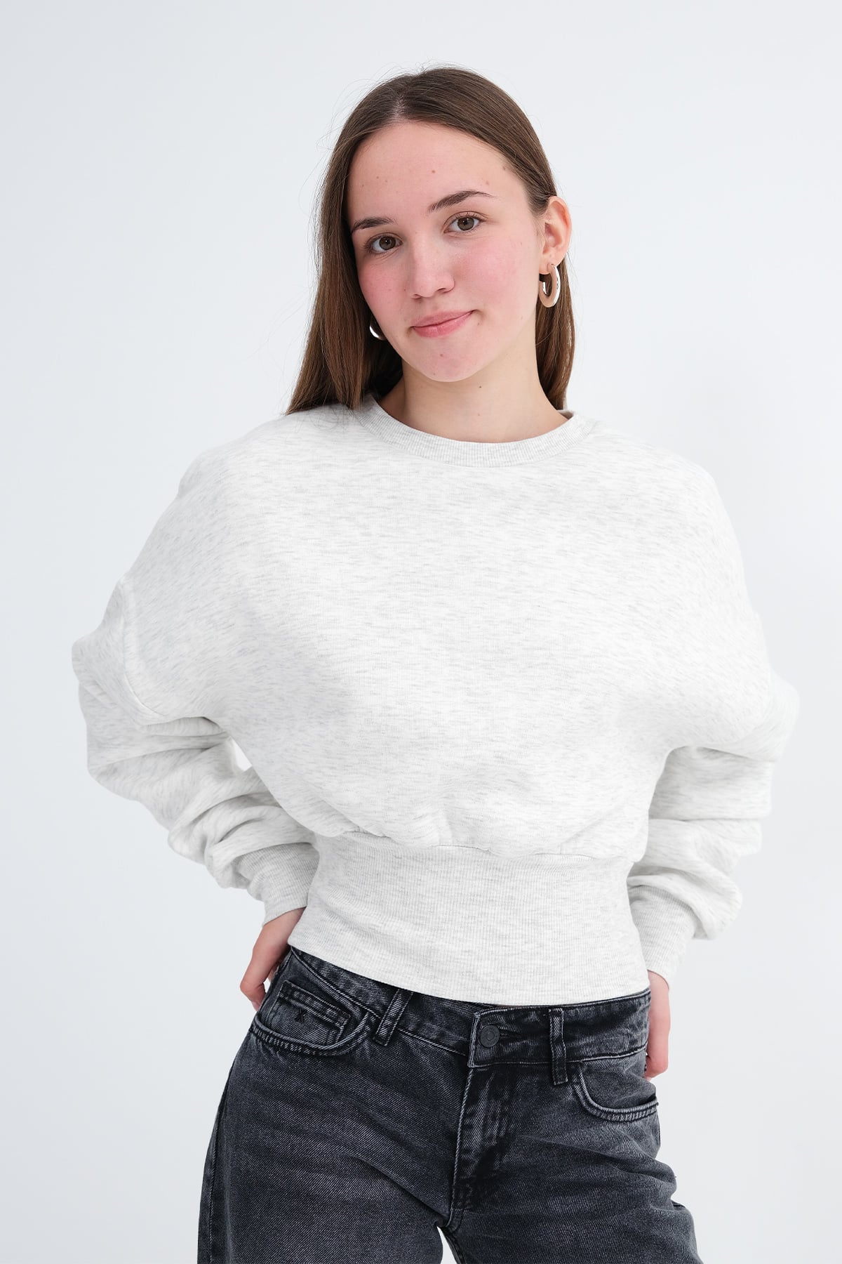 Grey-Melange_Fleece-Lined-Cropped-Sweatshirt-addax