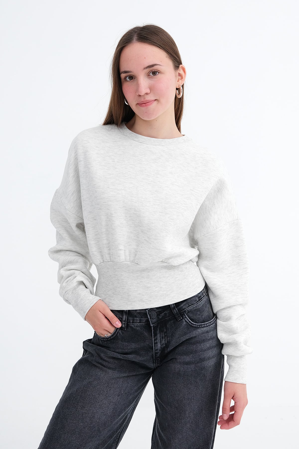 Grey-Melange_Fleece-Lined-Cropped-Sweatshirt-addax