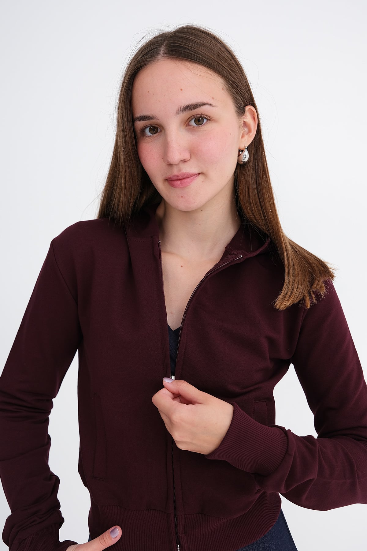 Burgundy_Hooded-Zip-Up-Sweatshirt-addax