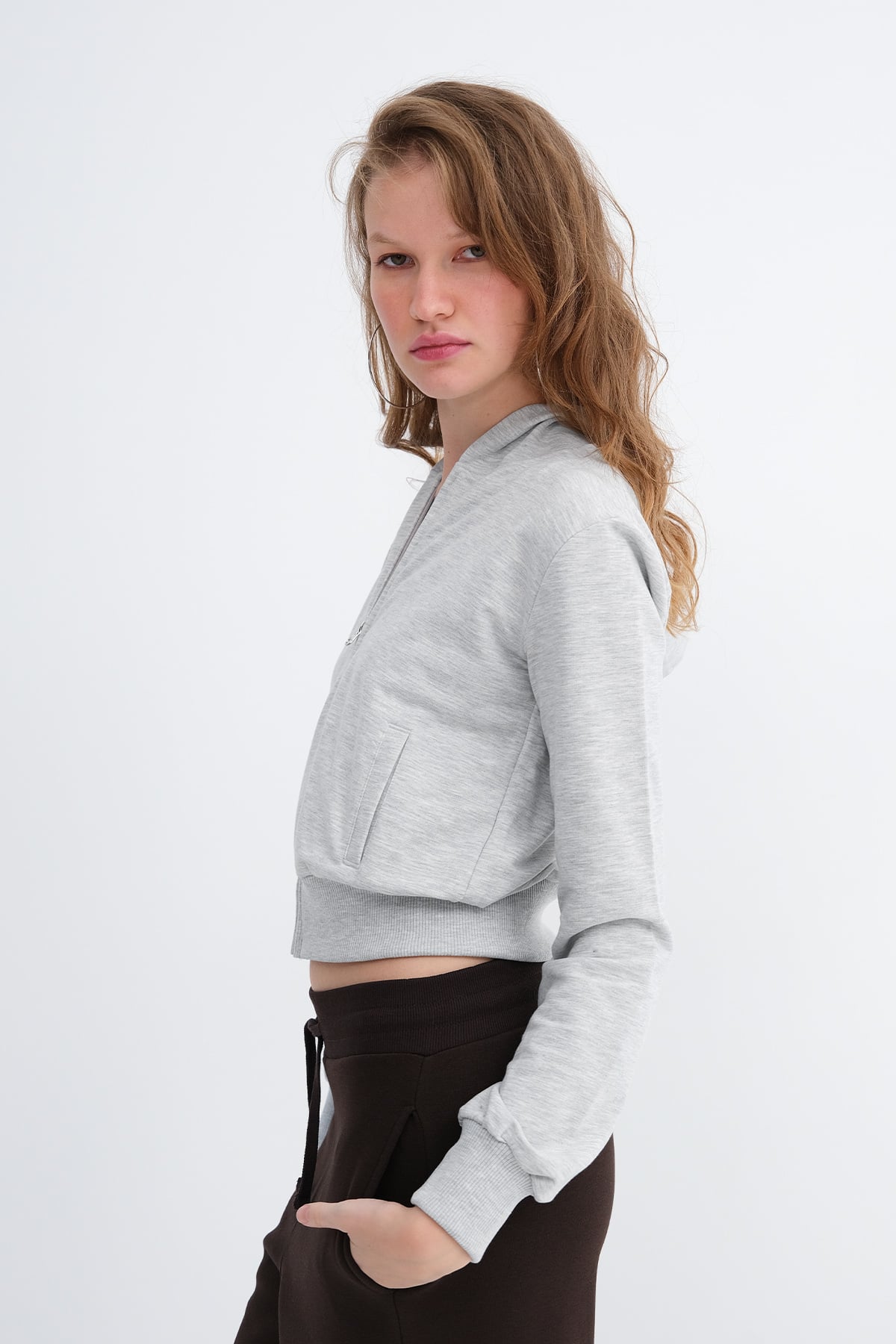 Grey-Melange_Hooded-Zip-Up-Sweatshirt-addax