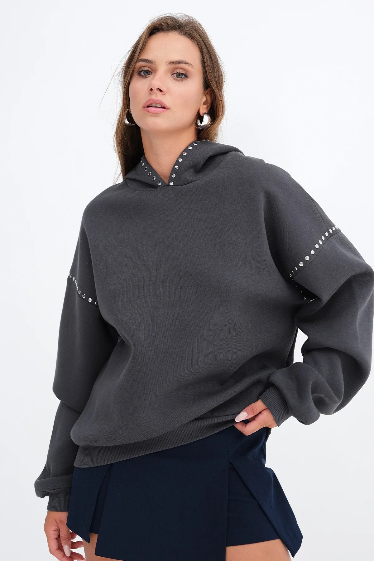 Charcoal_Stud-Detail-Fleece-Sweatshirt-addax