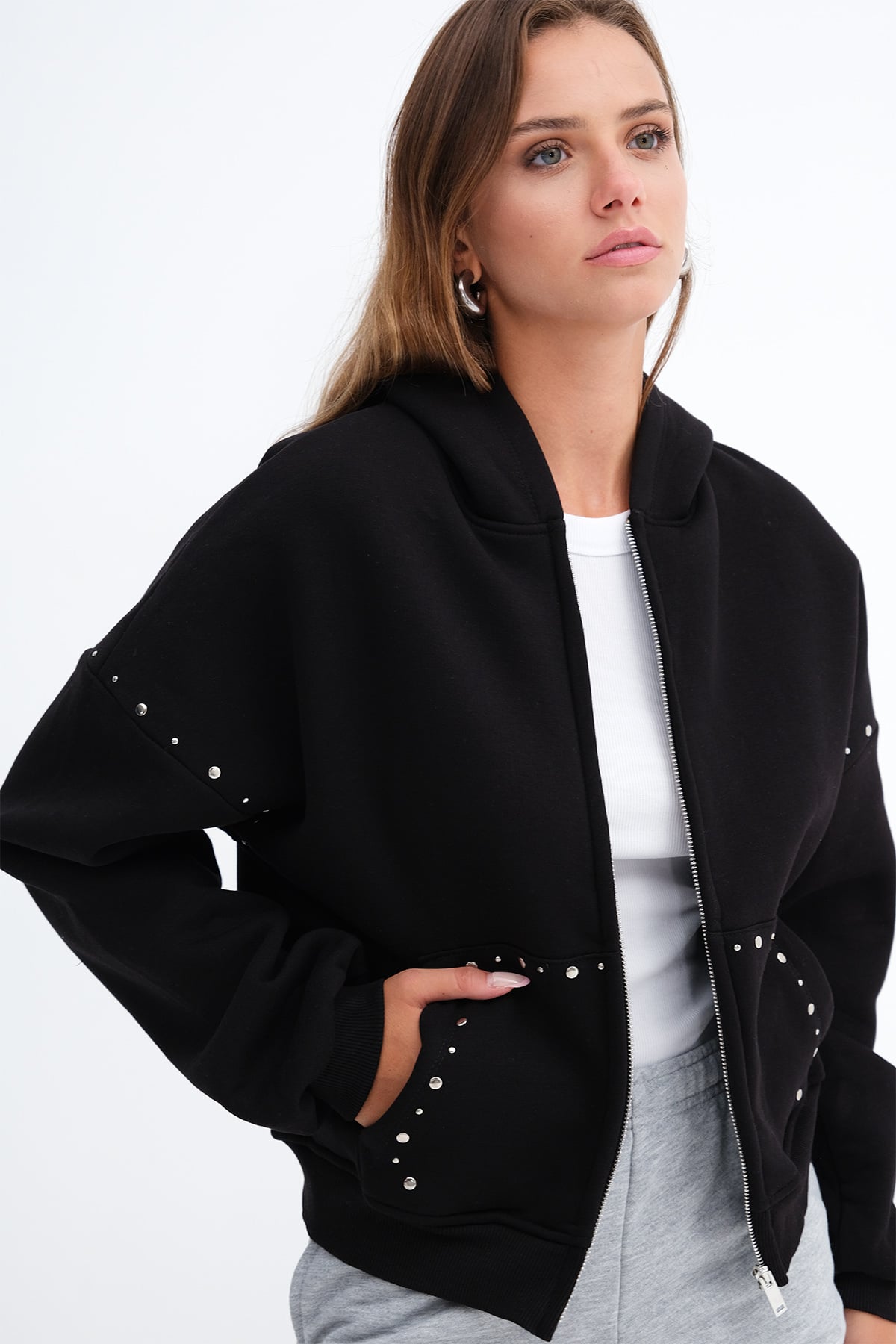 Black_Stud-Detail-Fleece-Cardigan-addax