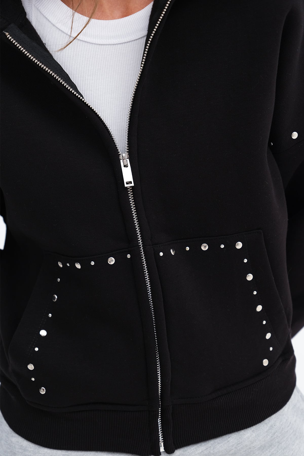 Black_Stud-Detail-Fleece-Cardigan-addax