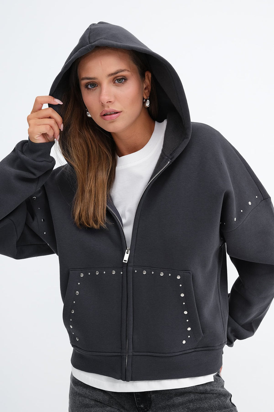 Charcoal_Stud-Detail-Fleece-Cardigan-addax