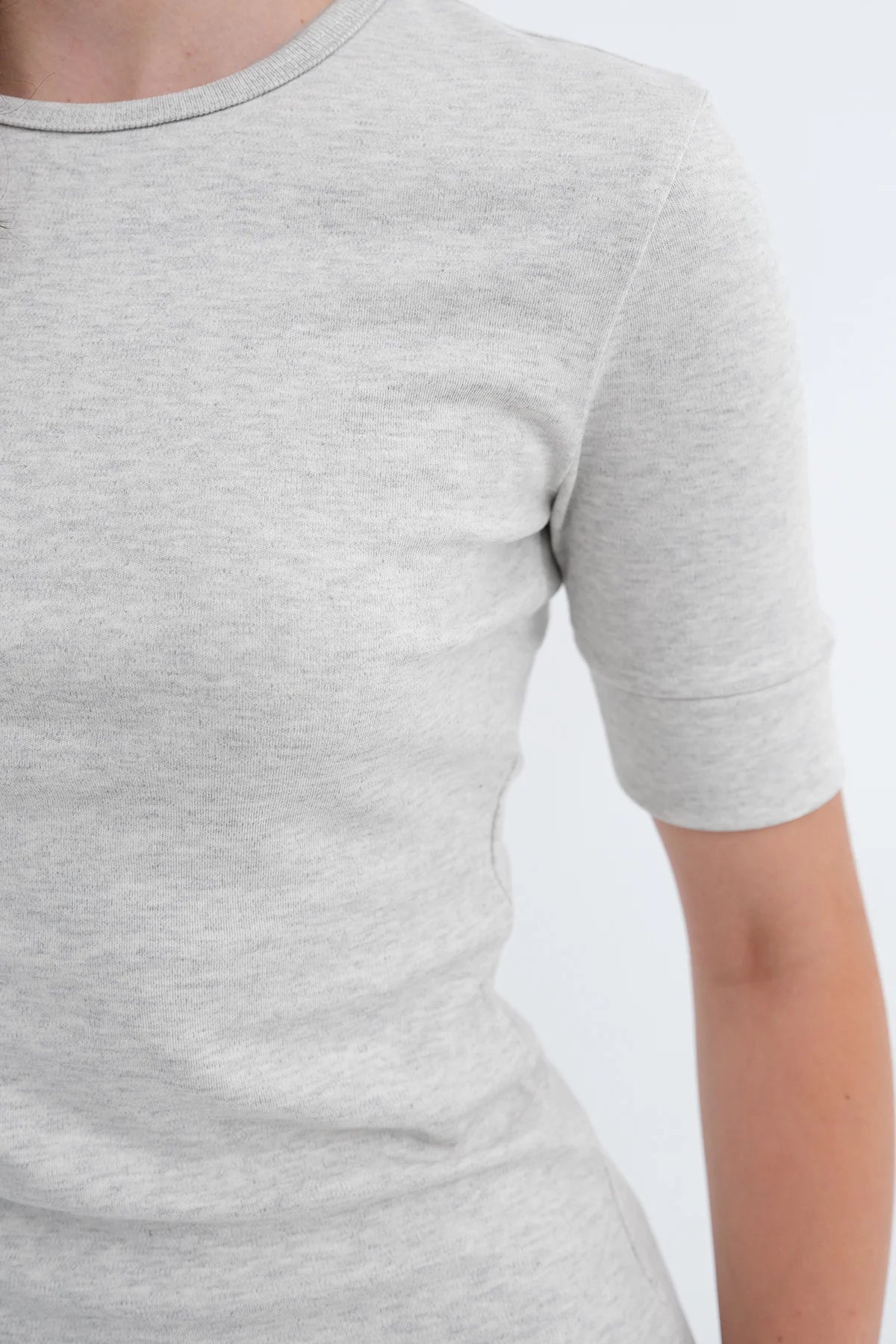 Grey-Melange_Crew-Neck-T-shirt-addax