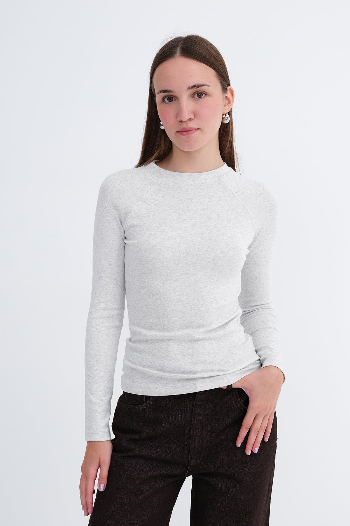 Snow-Melange_Ribbed-Balloon-Trousers-addax