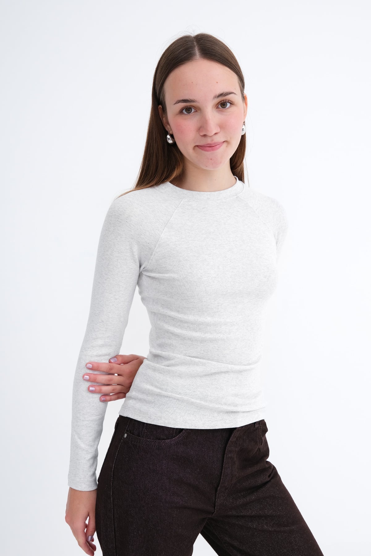Snow-Melange_Ribbed-Balloon-Trousers-addax