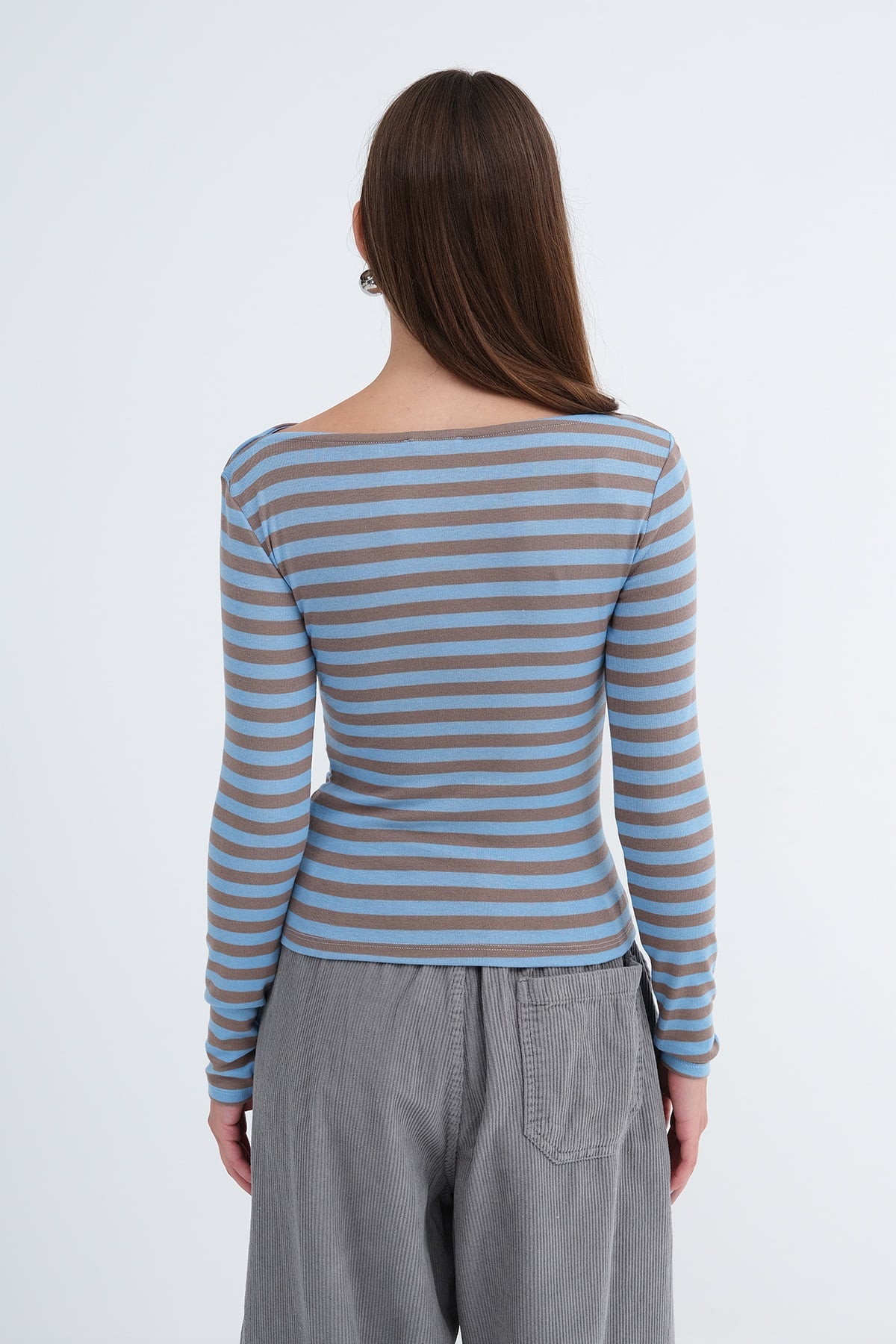 Blue-Brown_Boat-Neck-Striped-Blouse-addax
