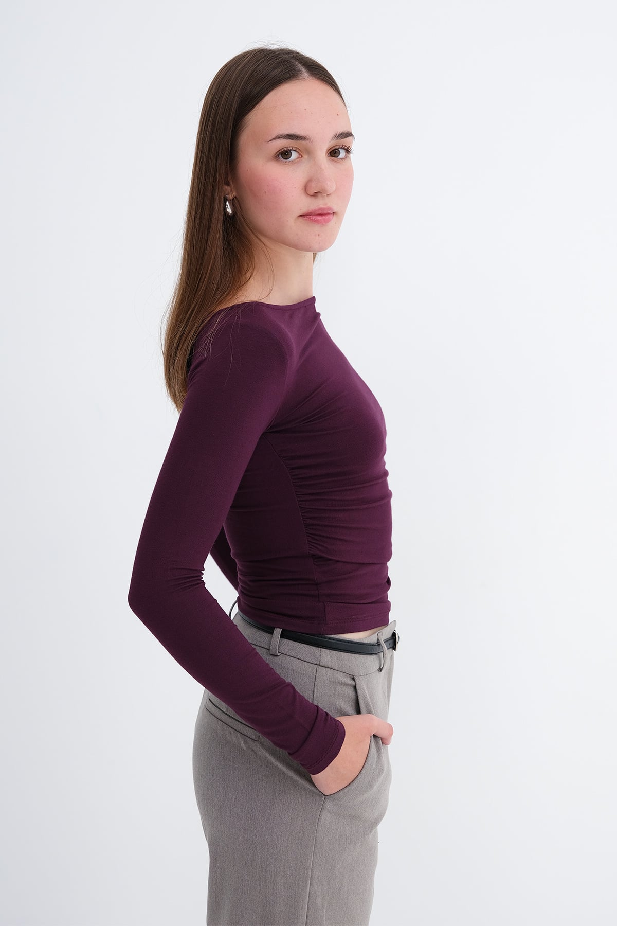 Gardenia_Boat-Neck-Ruched-Blouse-addax