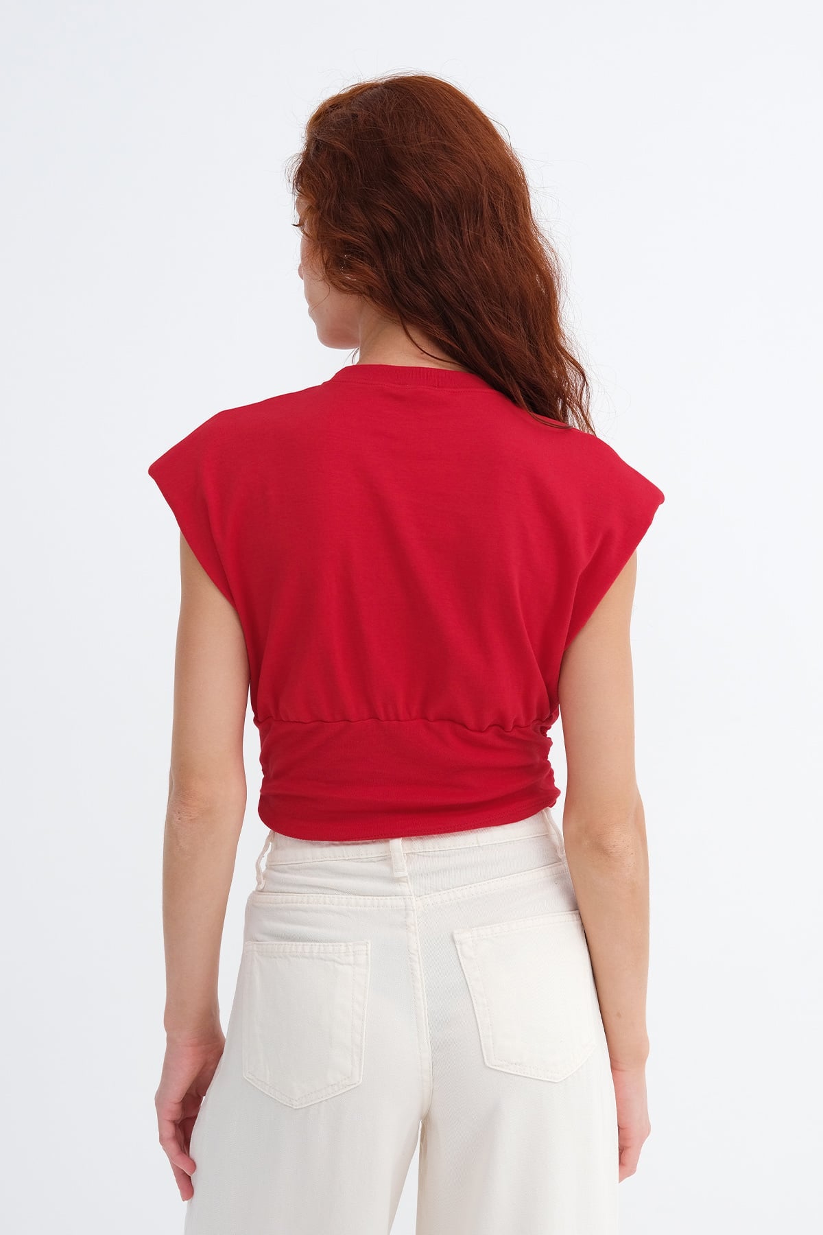 Red_Ruched-Shoulder-Pad-Blouse-addax