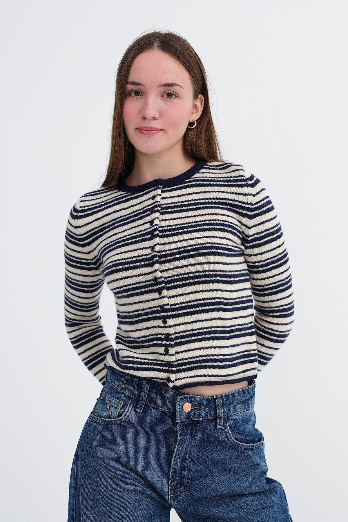 Night-Blue---Ecru_Striped-Knit-Cardigan-addax