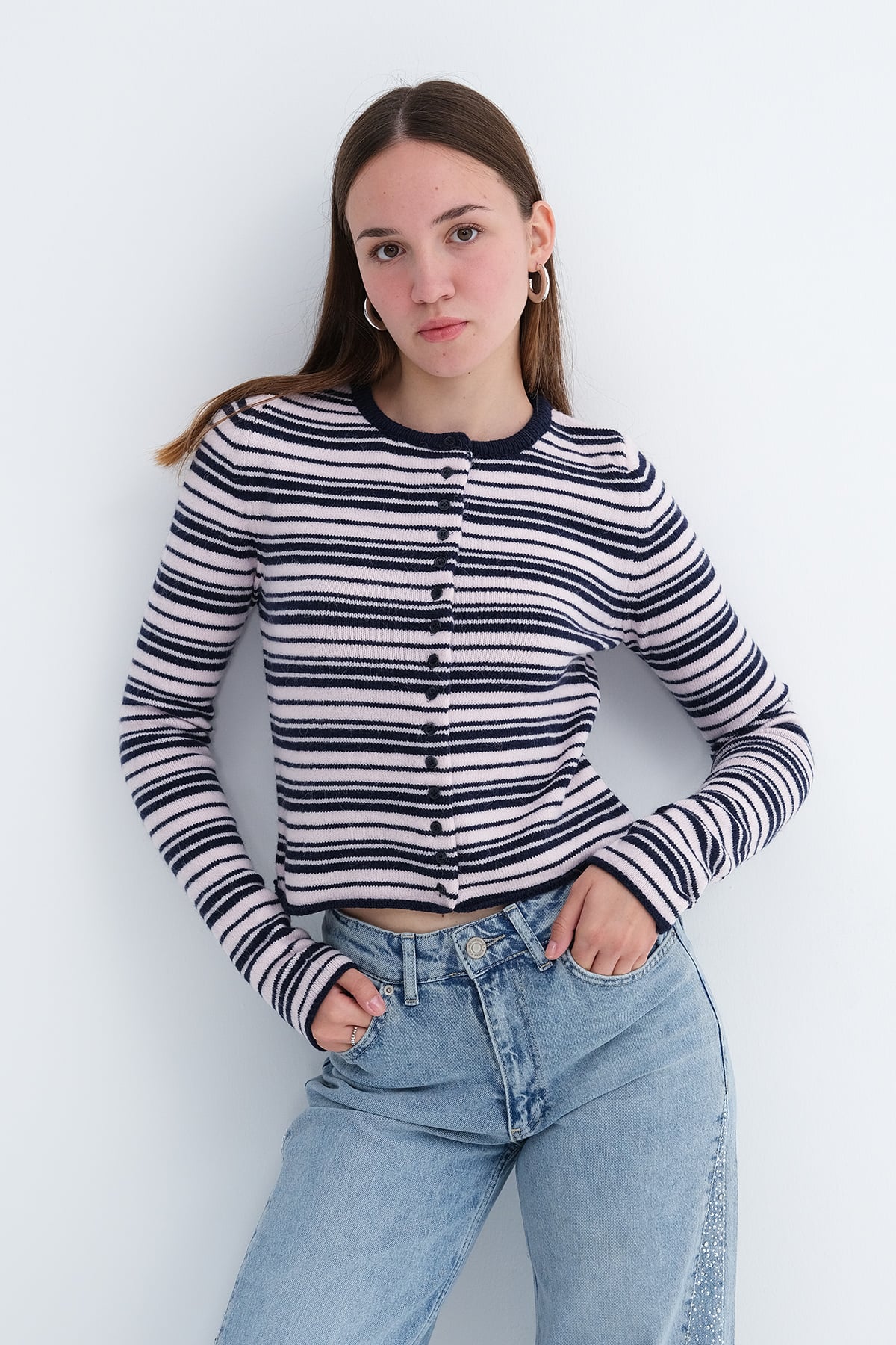 Navy-Lotus_Striped-Knit-Cardigan-addax