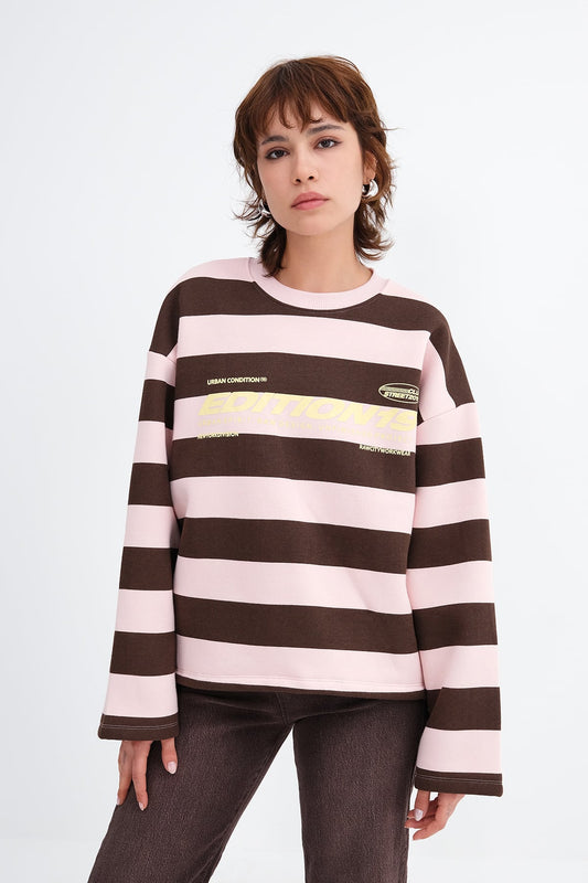 Lotus-Brown_Striped-Brushed-Sweatshirt-addax