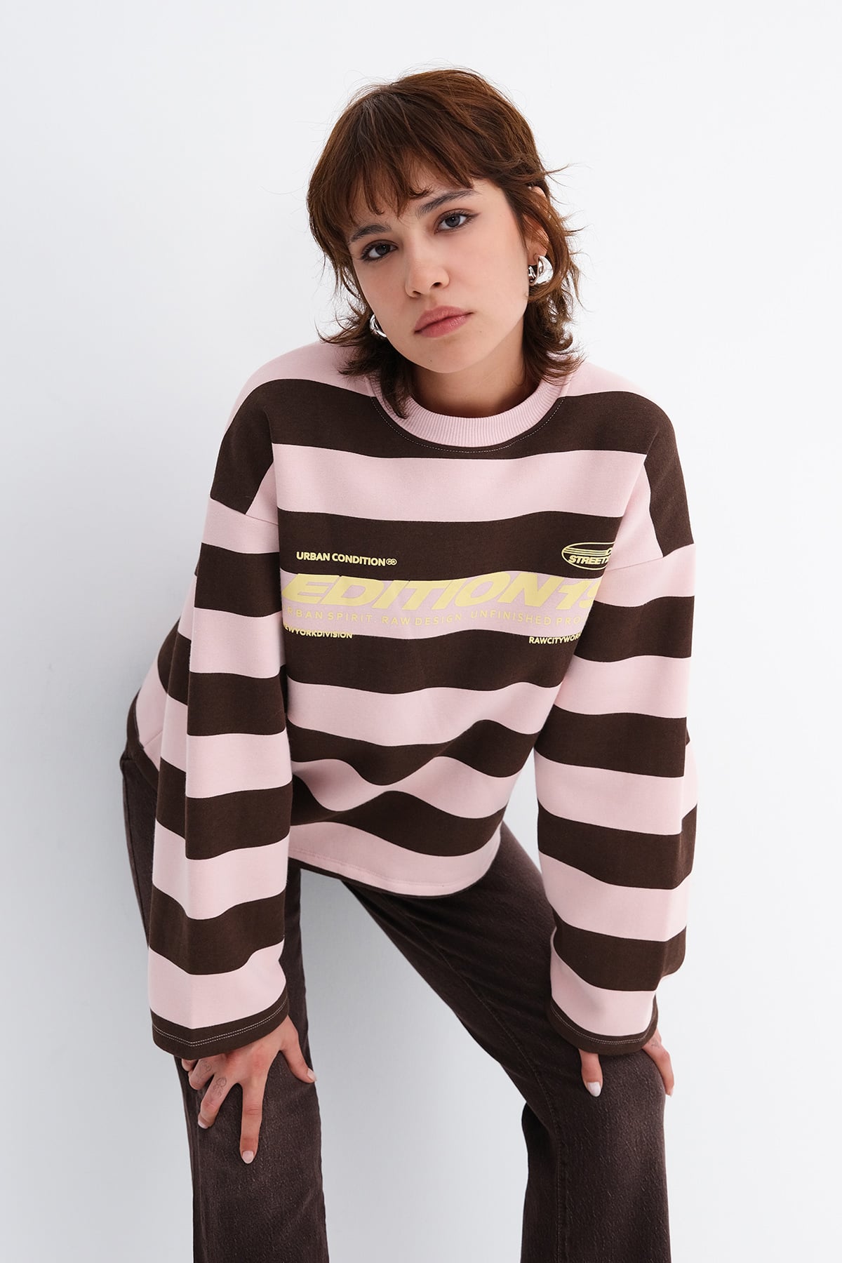 Lotus-Brown_Striped-Brushed-Sweatshirt-addax