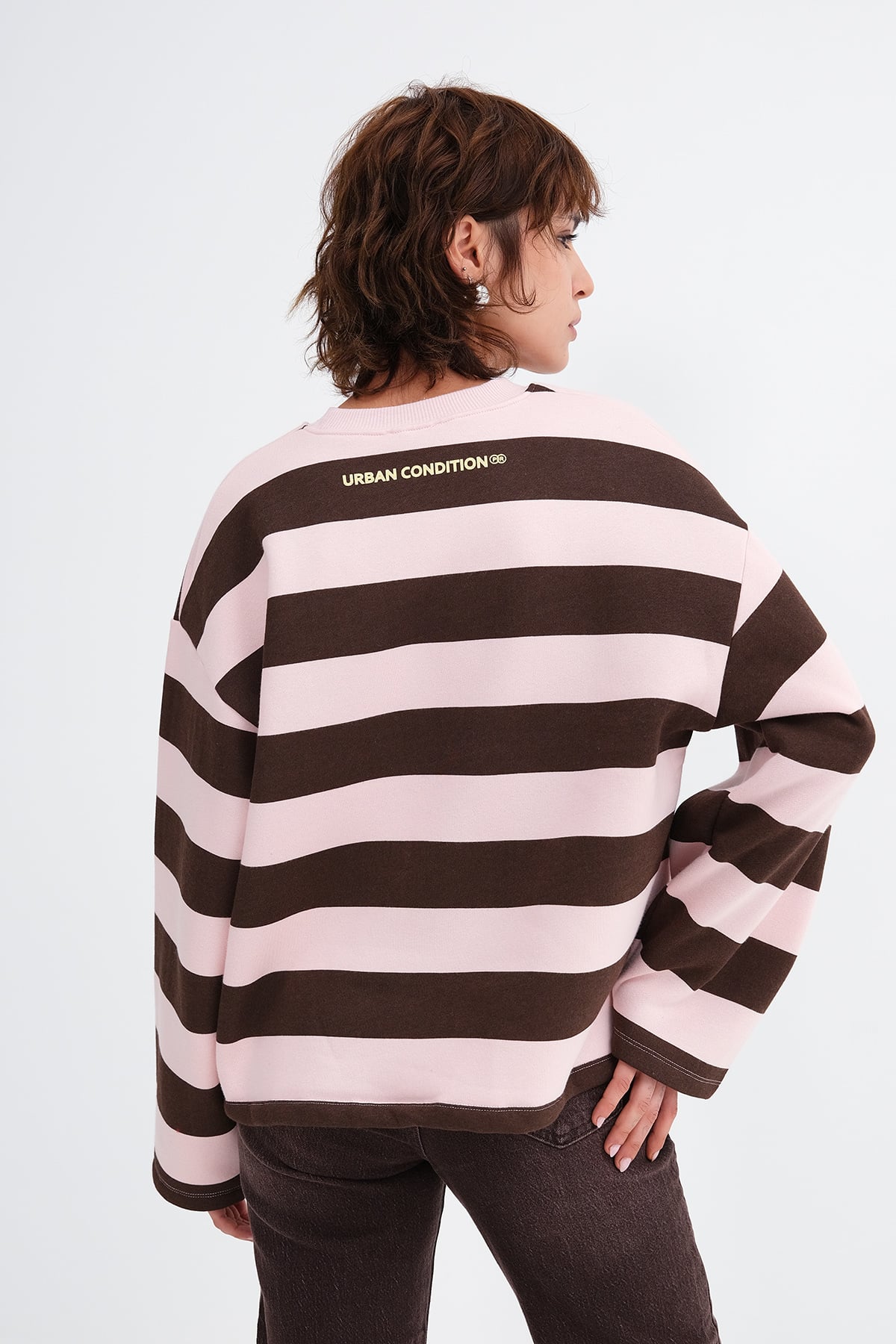 Lotus-Brown_Striped-Brushed-Sweatshirt-addax