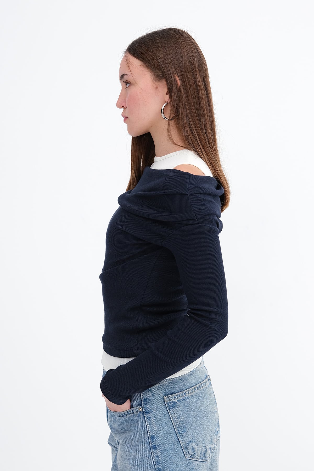 Dark-Night-Blue_Asymmetrical-Blouse-with-Tank-Top-Detail-addax