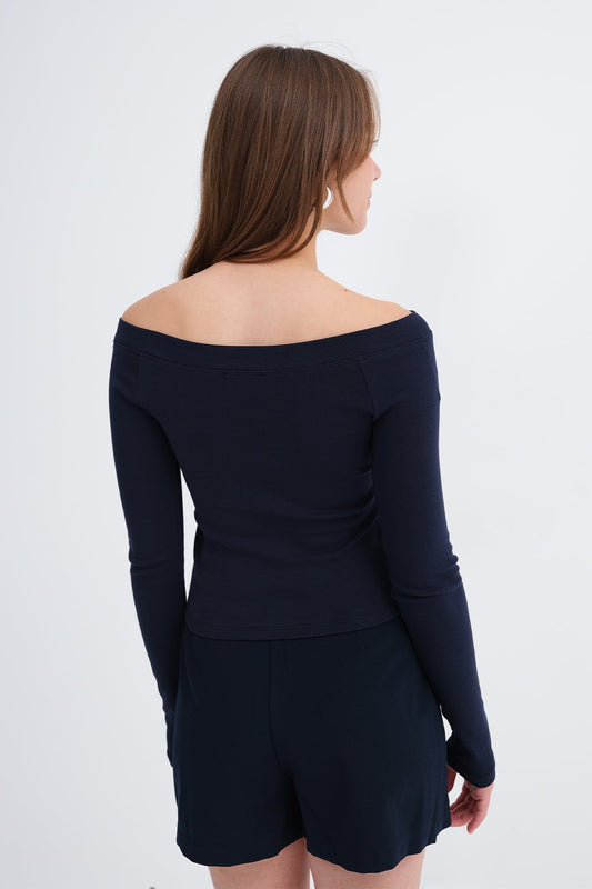 Dark-Night-Blue_Text-Embroidered-Long-Sleeve-T-Shirt-addax