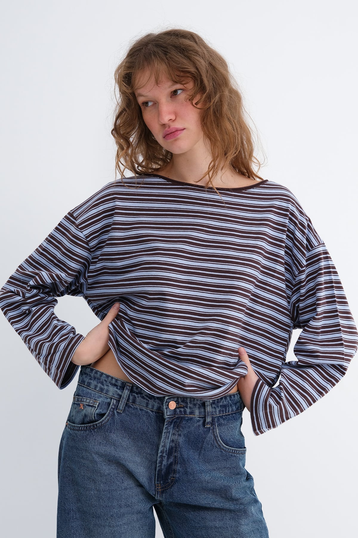 Brown---Blue_Striped-Long-Sleeve-T-shirt-addax