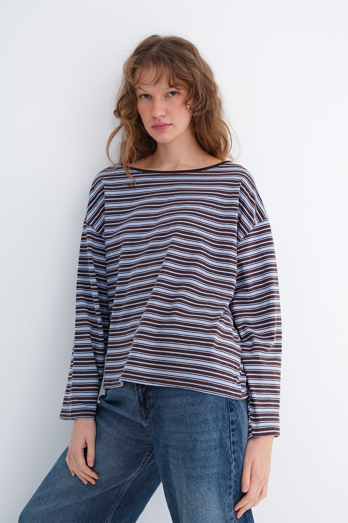 Brown---Blue_Striped-Long-Sleeve-T-shirt-addax
