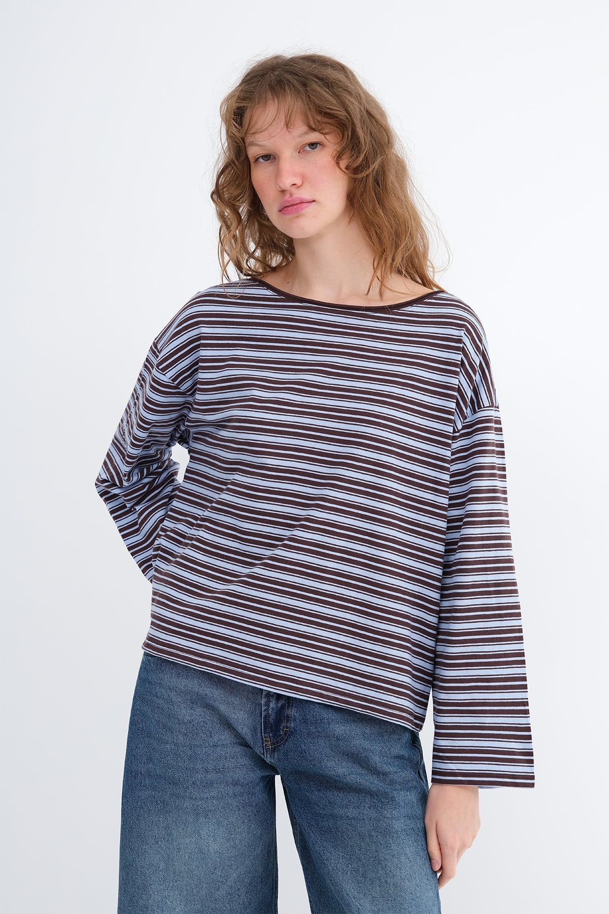 Brown---Blue_Striped-Long-Sleeve-T-shirt-addax