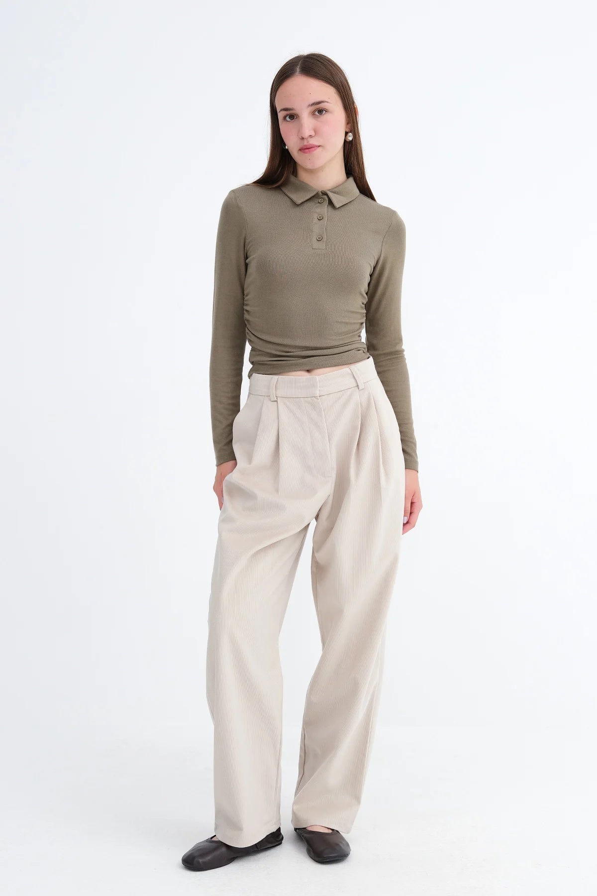 Front Pleated Trousers