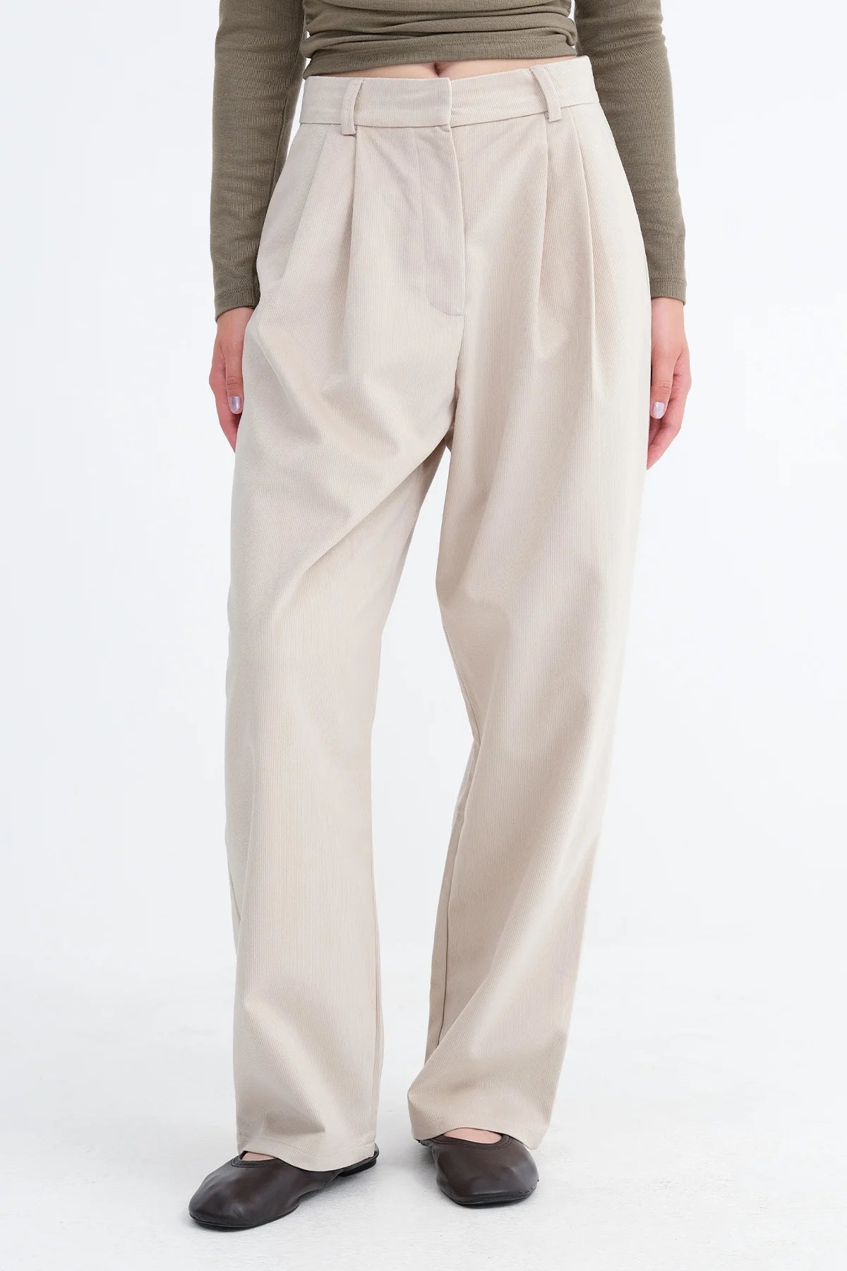 Front Pleated Trousers