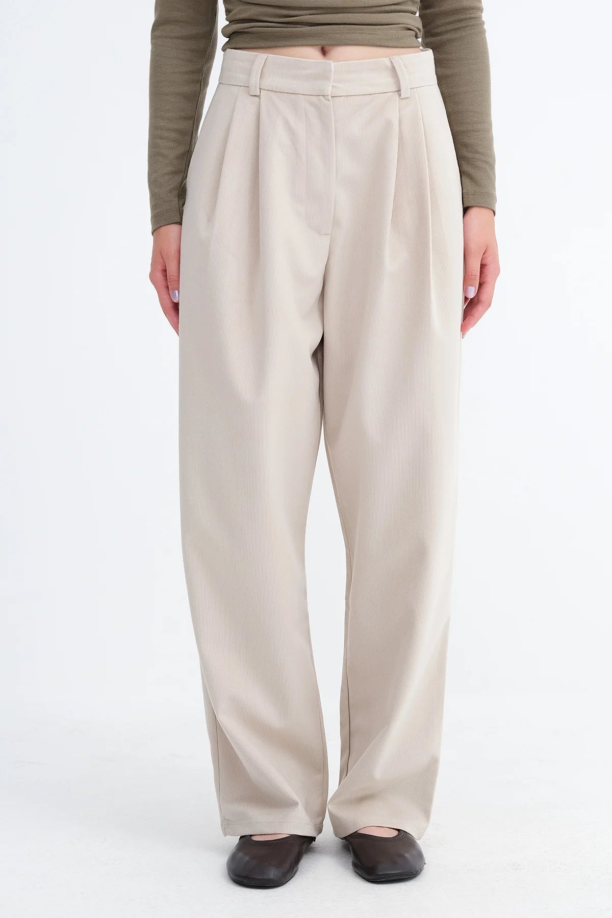 Front Pleated Trousers
