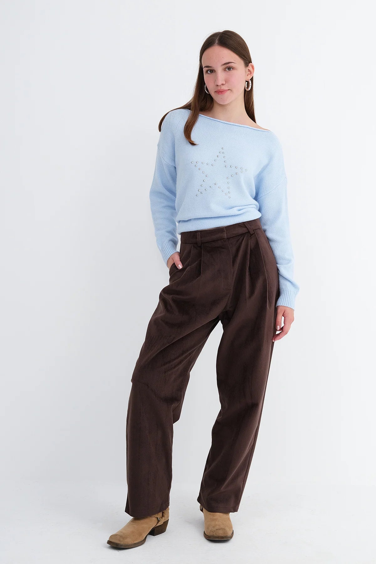 Front Pleated Trousers