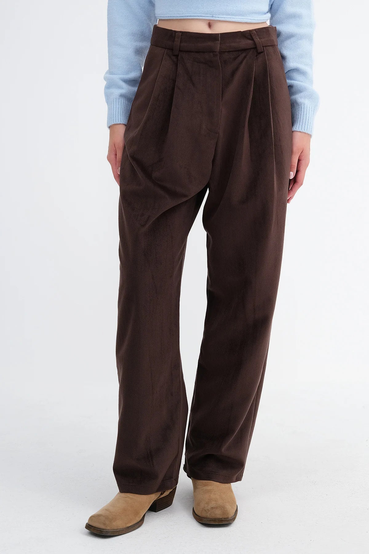 Front Pleated Trousers