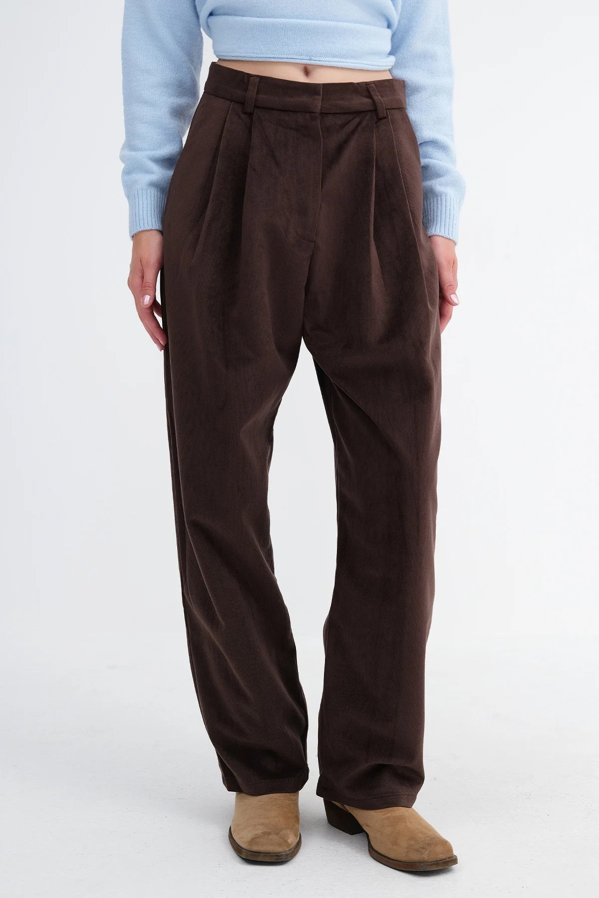 Front Pleated Trousers