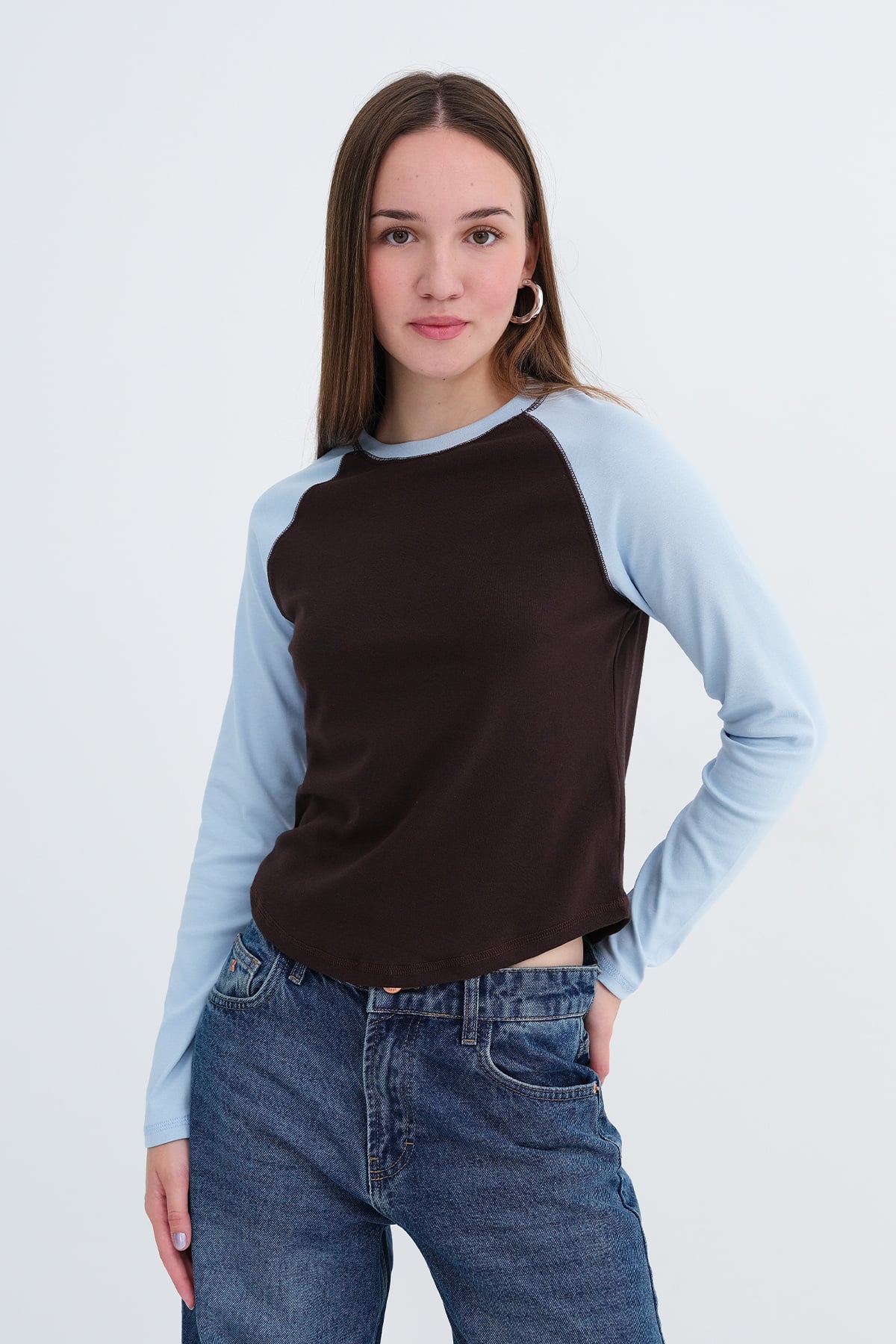 Crew Neck Long Sleeve T-Shirt