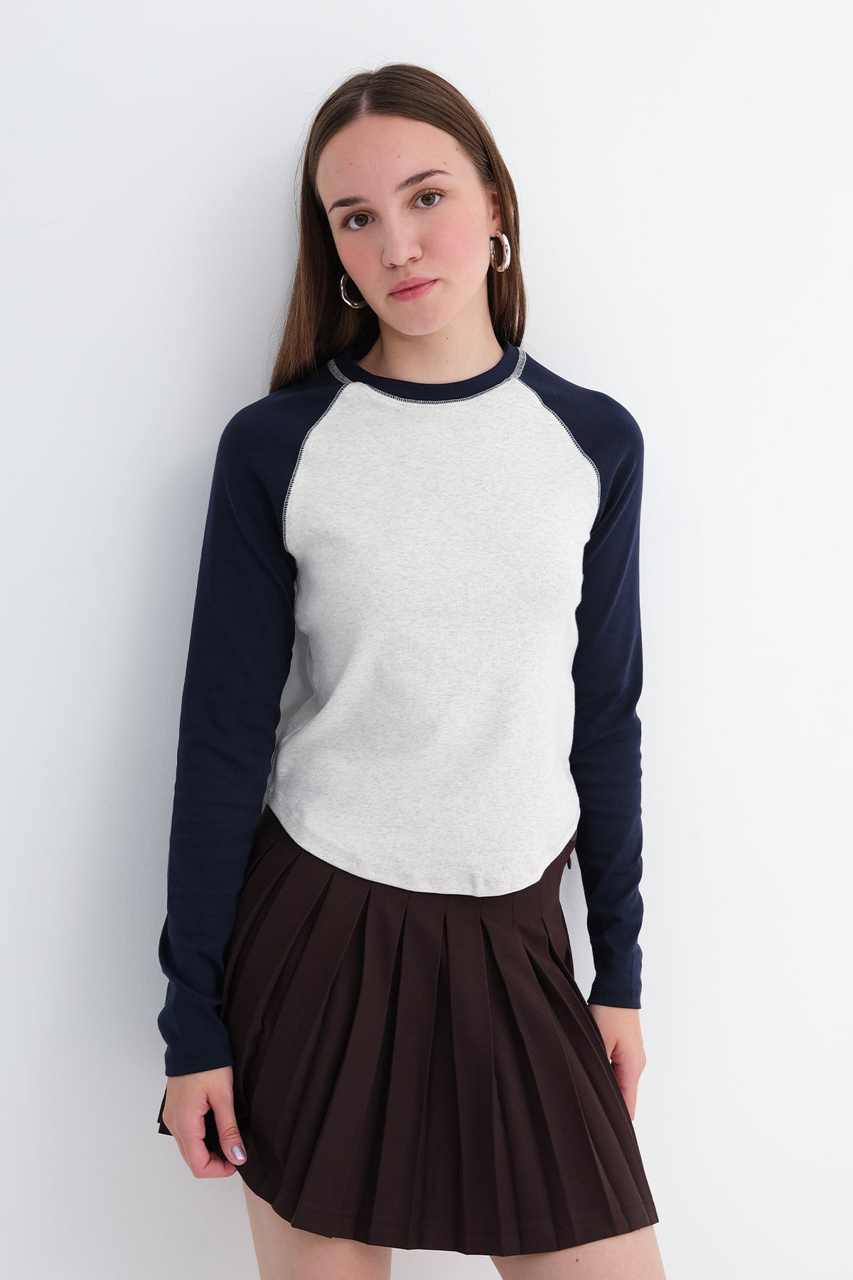 Snow-navy-blue_Crew-Neck-Long-Sleeve-T-Shirt-addax