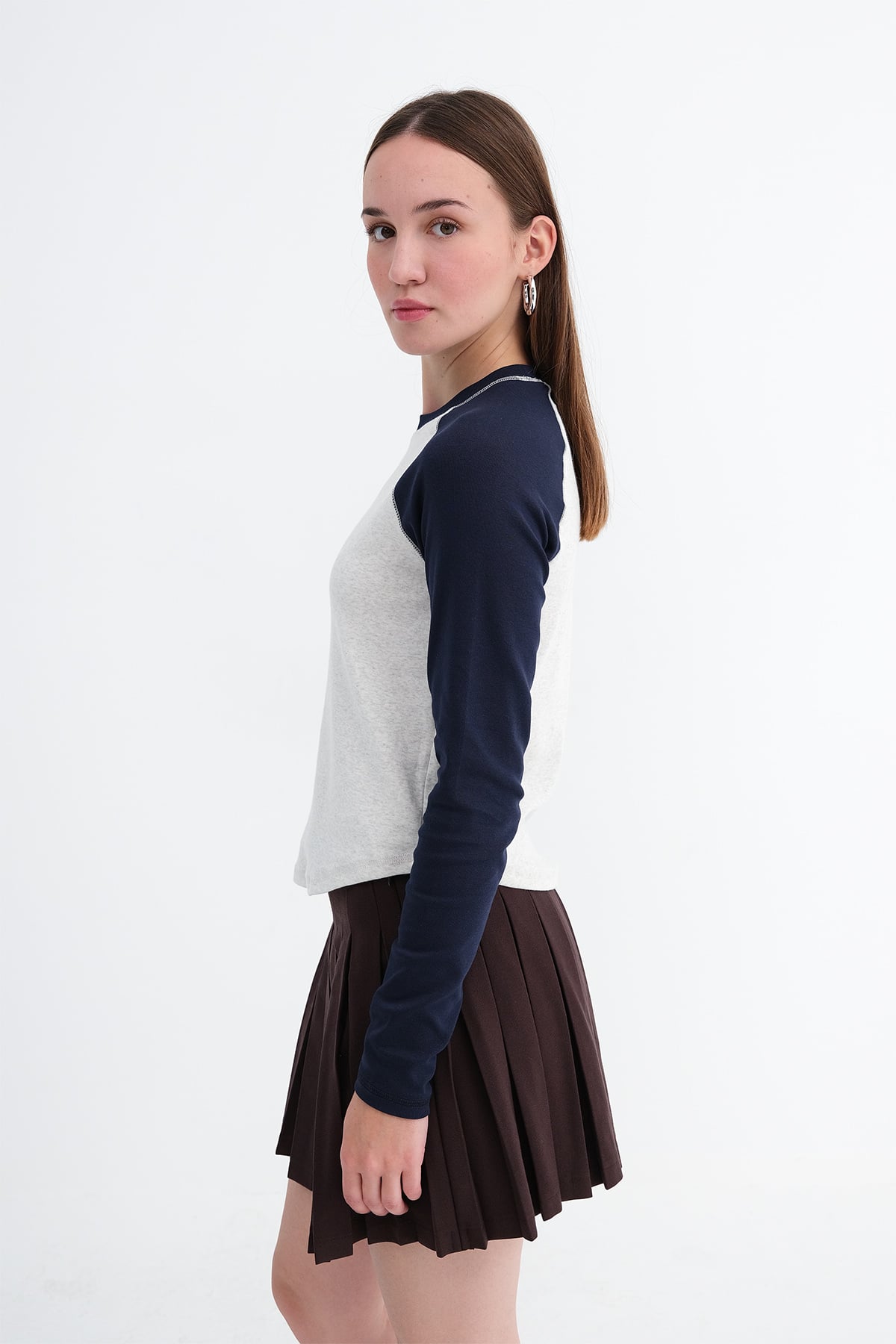 Snow-navy-blue_Crew-Neck-Long-Sleeve-T-Shirt-addax