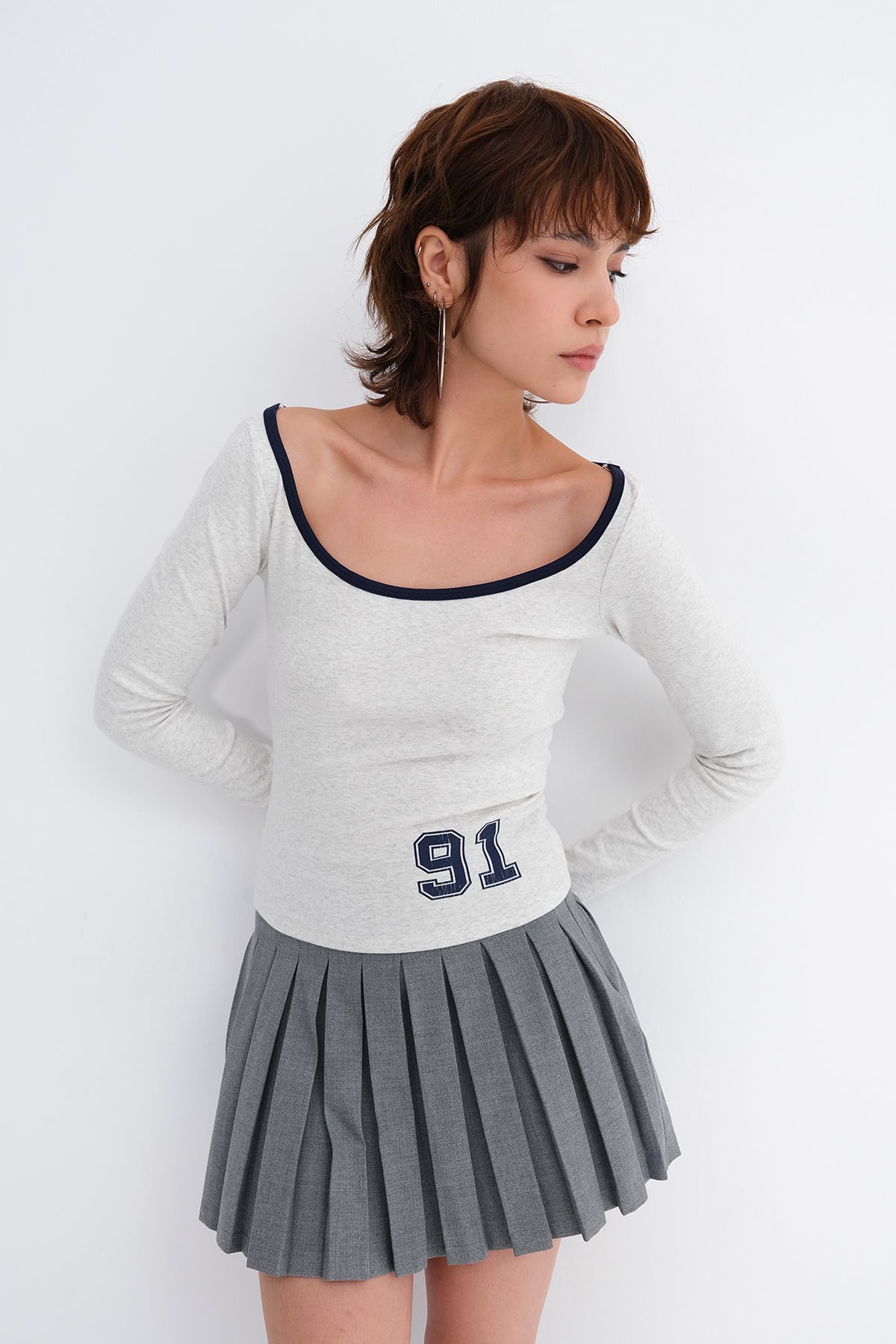 Snow-Melange_Printed-Long-Sleeve-Blouse-addax