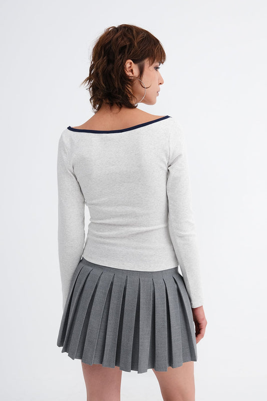 Snow-Melange_Printed-Long-Sleeve-Blouse-addax