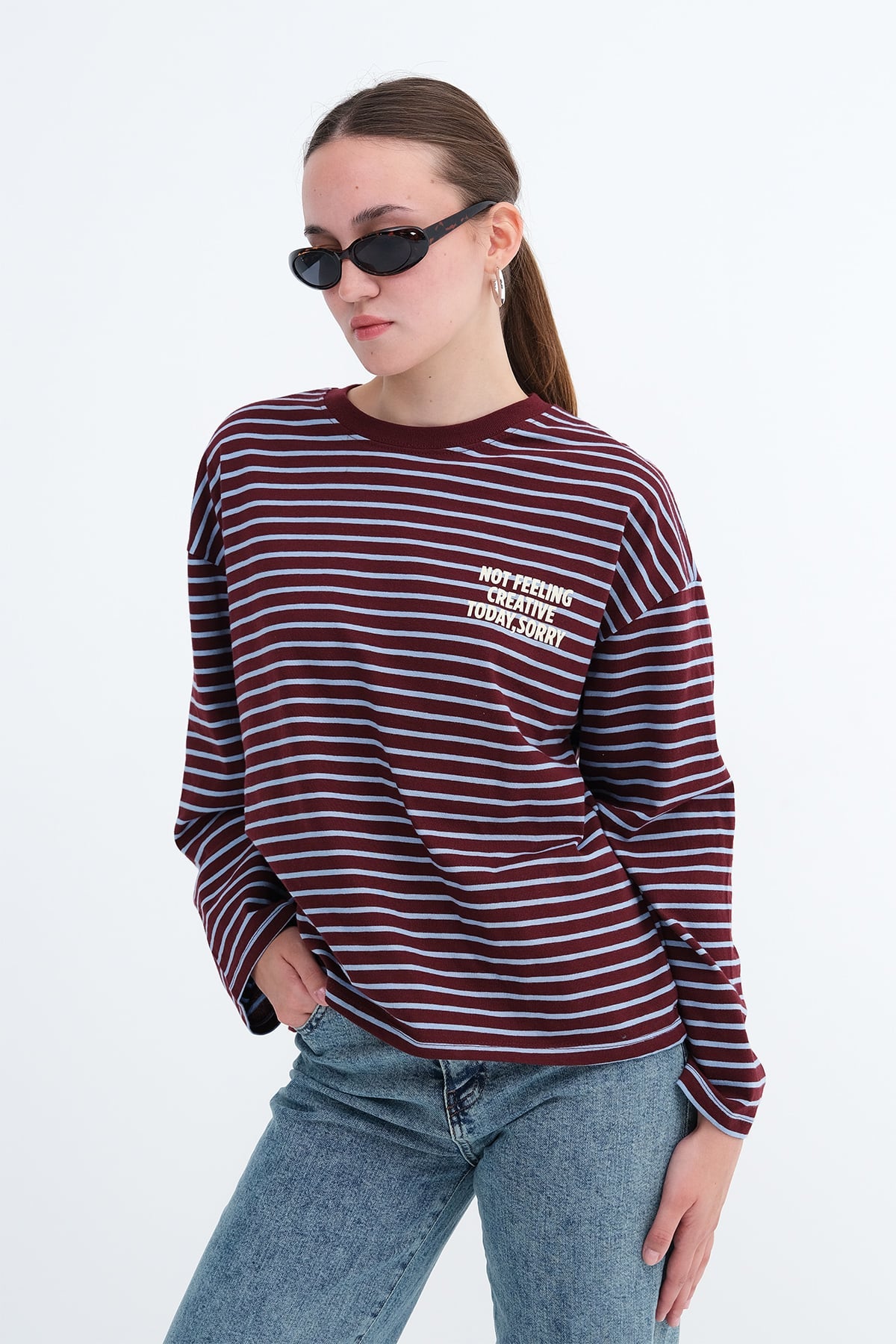Gardenia-Blue_Striped-Long-Sleeve T-shirt-addax